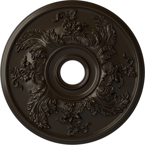 Ekena Millwork Acanthus Twist Medallion (Canopies up to 8 3/8"), 23 5/8"OD x 4 5/8"ID x 1 7/8"P, Stone Hearth CM23ACSHF - main